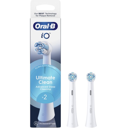 Oral-B iO Ultimate Clean Brush Heads 2 Τεμάχια - White Oral-B iO Ultimate Clean Brush Heads 2 Τεμάχια - White