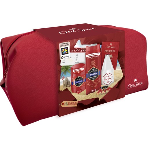 Old Spice Promo Captain After Shave Lotion 100ml & Deodorant Stick 50ml & 3in1 Shower & Shampoo Gel 250ml & Νεσεσέρ 1 Τεμάχιο