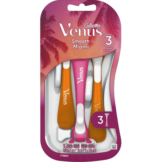 Gillette Venus Smooth Miami 2 Colors 3 Τεμάχια Gillette Venus Smooth Miami 2 Colors 3 Τεμάχια