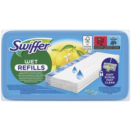 Swiffer Wet Refills Easy Scrub Fast Clean 10 Τεμάχια Swiffer Wet Refills Easy Scrub Fast Clean 10 Τεμάχια