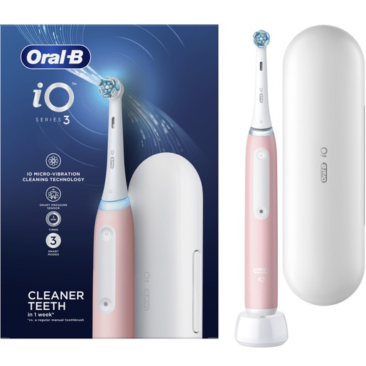 Oral-B iO Series 3 Electric Toothbrush Pink 1 Τεμάχιο