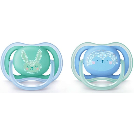 Avent Ultra Air Ορθοδοντική Πιπίλα Σιλικόνης με Κρίκο για Αγόρια, 6-18 Μηνών 2 Τεμάχια SCF344/22 Avent Ultra Air Ορθοδοντική Πιπίλα Σιλικόνης με Κρίκο για Αγόρια, 6-18 Μηνών 2 Τεμάχια SCF344/22