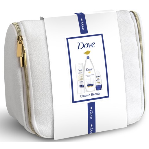 Dove Classic Beauty Deeply Nourishing Body Wash 250ml, Essential Body Milk 250ml, Original Roll On 50ml & Πρακτικό Νεσεσέρ Dove Classic Beauty Deeply Nourishing Body Wash 250ml, Essential Body Milk 250ml, Original Roll On 50ml & Πρακτικό Νεσεσέρ