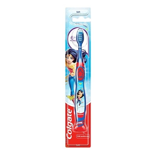 Colgate Kids Wonder Woman 6+ Years Soft Toothbrush 1 Τεμάχιο - Κόκκινο