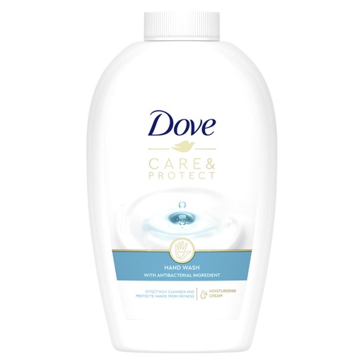Dove Care & Protect Hand Wash Refill Ενυδατικό Υγρό Σαπούνι Χεριών με Αντιβακτηριακό Συστατικό, Ανταλλακτικό Χωρίς Αντλία 250ml Dove Care & Protect Hand Wash Refill Ενυδατικό Υγρό Σαπούνι Χεριών με Αντιβακτηριακό Συστατικό, Ανταλλακτικό Χωρίς Αντλία 250ml