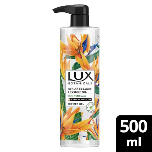 Lux Botancals Bird of Paradise & Rosehip Oil Skin Renewal Shower Gel 500ml Lux Botancals Bird of Paradise & Rosehip Oil Skin Renewal Shower Gel 500ml