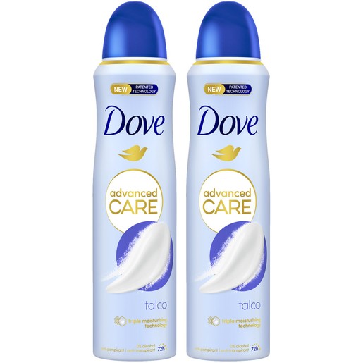 Dove Πακέτο Προσφοράς Advance Care Talco 72h Anti-Perspirant Spray 2x150ml (1+1 Δώρο)