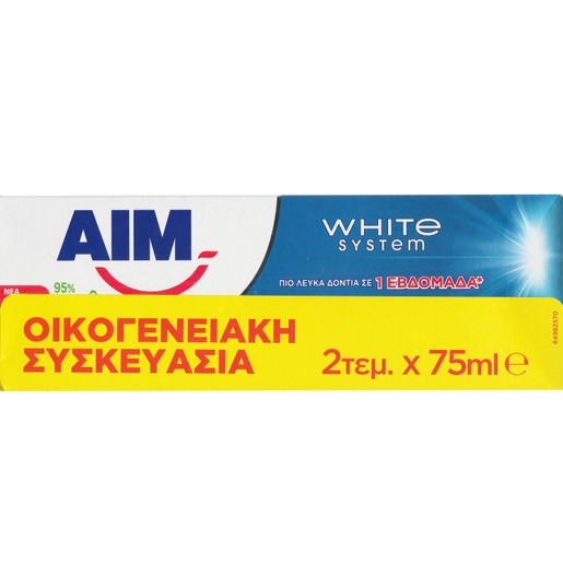 Aim Promo White System Toothpaste 150ml (2x75ml) Aim Promo White System Toothpaste 150ml (2x75ml)