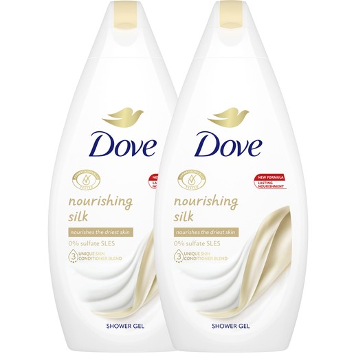 Dove Πακέτο Προσφοράς Nourishing Silk Shower Gel 2x450ml (1+1 Δώρο)