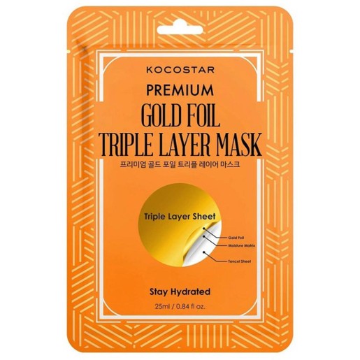 Kocostar Gold Foil Triple Layer Mask Κωδ 5606, 1 Τεμάχιο