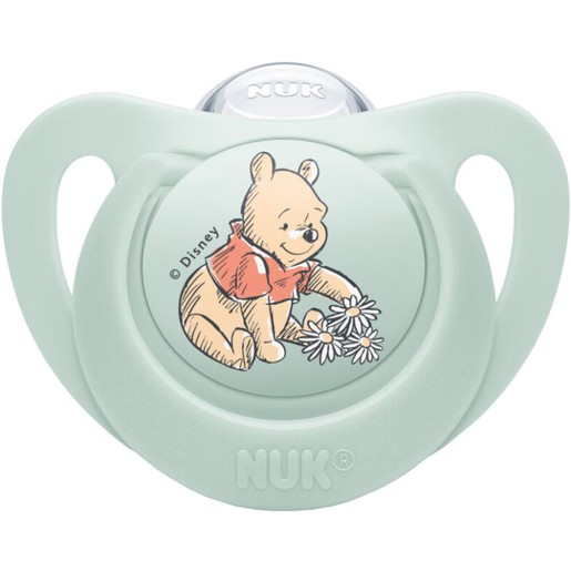 Nuk Star Disney Baby Winnie the Pooh Silicone Soother 6-18m 1 Τεμάχιο, Κωδ 10736939 - Φυστικί