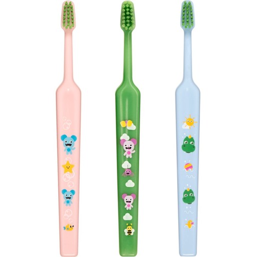 Tepe Good Mini Extra Soft Toothbrush Bolibompa 0-3 Years 3 Τεμάχια - Ροζ / Πράσινο / Γαλάζιο