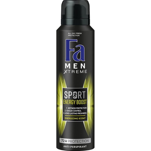 Fa Men Deodorant Spray Sport Energy Boost Ανδρικό Αποσμητικό για Μέγιστη Φρεσκάδα & Άρωμα Μεγάλης Διάρκειας 150ml Fa Men Deodorant Spray Sport Energy Boost Ανδρικό Αποσμητικό για Μέγιστη Φρεσκάδα & Άρωμα Μεγάλης Διάρκειας 150ml