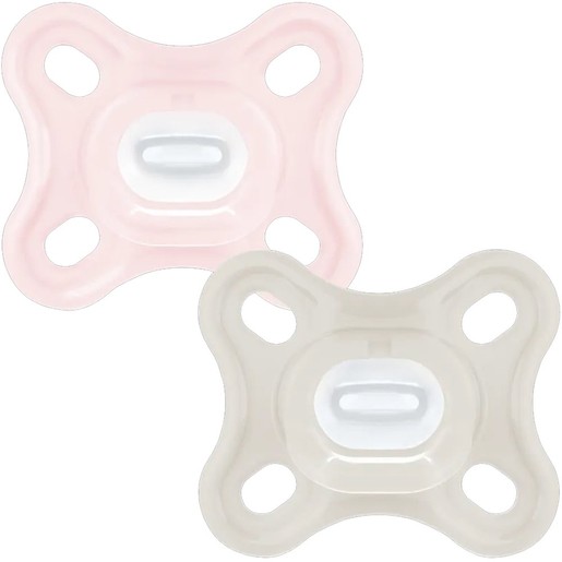 Mam Comfort Silicone Soother 3-12m 2 Τεμάχια, Κωδ 127SG - Ροζ / Κρεμ