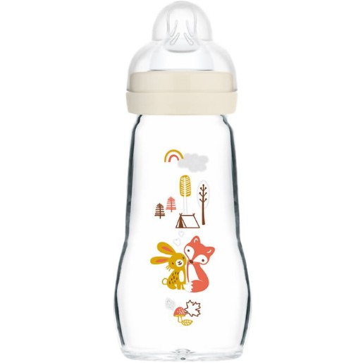 Mam Feel Good Premium Glass Bottle 2m+, 260ml, Κωδ 375SU - Κρεμ 2