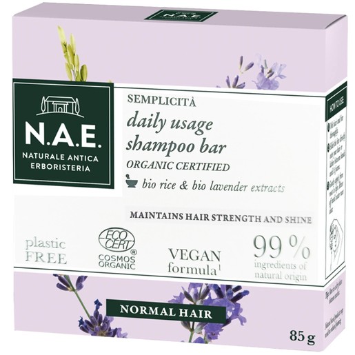 N.A.E. Semplicita Shampoo Bar Μπάρα Σαμπουάν Καθημερινής Χρήσης για Κανονικά Μαλλιά 85gr N.A.E. Semplicita Shampoo Bar Μπάρα Σαμπουάν Καθημερινής Χρήσης για Κανονικά Μαλλιά 85gr