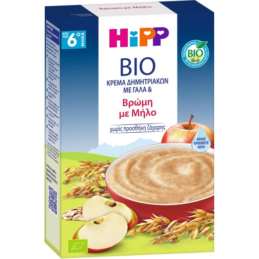 Hipp Bio Milk & Cereal Baby 6m+ Oat & Apple 250g