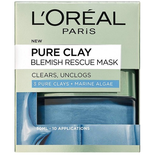 L\'oreal Paris Pure Clay Blemish Rescue Face Mask 50ml L\'oreal Paris Pure Clay Blemish Rescue Face Mask 50ml