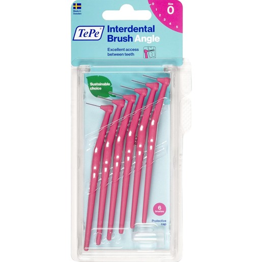 TePe Angle Interdental Brush Angle 6 Τεμάχια - Size 0 (0.4 mm)