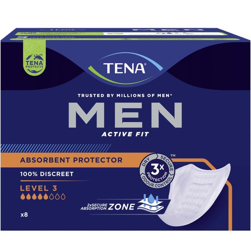 Tena Men Active Fit Absorbent Protector Level 3, 8 Τεμάχια