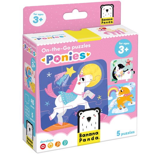 Banana Panda On The Go Puzzles 3 Years+, 5 Τεμάχια - Ponies