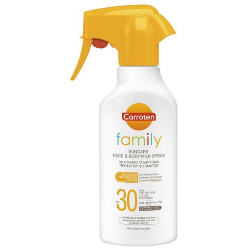 Carroten Family Suncare Face & Body Milk Spray Spf30, 300ml Carroten Family Suncare Face & Body Milk Spray Spf30, 300ml