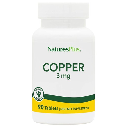 Natures Plus Copper 3mg Συμπλήρωμα Διατροφής με Χηλικό Χαλκό για Ενίσχυση του Ανοσοποιητικού Συστήματος 90tabs Natures Plus Copper 3mg Συμπλήρωμα Διατροφής με Χηλικό Χαλκό για Ενίσχυση του Ανοσοποιητικού Συστήματος 90tabs