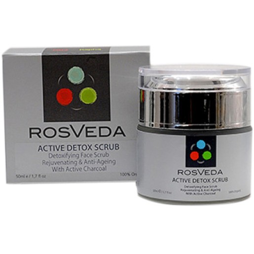 RosVeda Active Detox Scrub Απολεπιστικό Προσώπου με Ενεργό Άνθρακα για Αποτοξίνωση, Αντιγήρανση & Λάμψη 50ml RosVeda Active Detox Scrub Απολεπιστικό Προσώπου με Ενεργό Άνθρακα για Αποτοξίνωση, Αντιγήρανση & Λάμψη 50ml