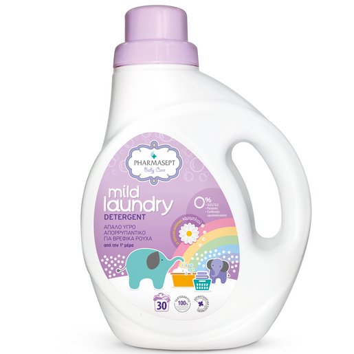 Pharmasept Baby Care Mild Laundry Detergent Απαλό Υγρό Απορρυπαντικό Βρεφικών Ρούχων με Καθαριστικούς Παράγοντες Φυτικής Προέλευσης 1L