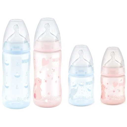 Nuk Μπιμπερό First Choice Plus Baby Rose & Blue Πλαστικό PP Με Θηλή Σιλικόνης M1 0-6Μηνών Nuk Μπιμπερό First Choice Plus Baby Rose & Blue Πλαστικό PP Με Θηλή Σιλικόνης M1 0-6Μηνών
