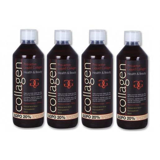 4 x Collagen ProActive Πόσιμο Κολλαγόνο 4x500ml + Δώρο 20% Επιπλέον Ποσότητα 4 x Collagen ProActive Πόσιμο Κολλαγόνο 4x500ml + Δώρο 20% Επιπλέον Ποσότητα