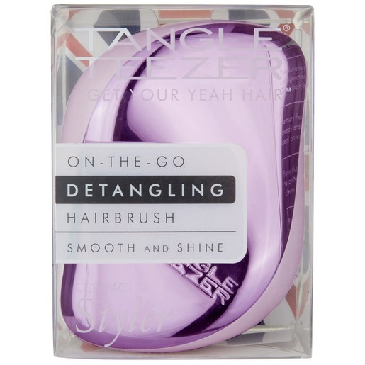 Tangle Teezer Compact Styler Detangling Hairbrush Lila/Chrome Ξεμπερδεύει τα Μαλλιά και Απομακρύνει Εύκολα τους Κόμπους 1τεμάχιο Tangle Teezer Compact Styler Detangling Hairbrush Lila/Chrome Ξεμπερδεύει τα Μαλλιά και Απομακρύνει Εύκολα τους Κόμπους 1τεμάχιο