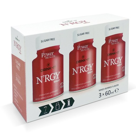 Power Health Drink It N\'RGY Shot Συμπλήρωμα Διατροφής για Τόνωση, 3 x 60ml Power Health Drink It N\'RGY Shot Συμπλήρωμα Διατροφής για Τόνωση, 3 x 60ml