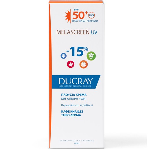 Ducray Melascreen UV Creme Rich Spf50+ Dry Touch Πλούσια Αντηλιακή Κρέμα Πολύ Υψηλής Προστασίας 40ml Promo -15% Ducray Melascreen UV Creme Rich Spf50+ Dry Touch Πλούσια Αντηλιακή Κρέμα Πολύ Υψηλής Προστασίας 40ml Promo -15%