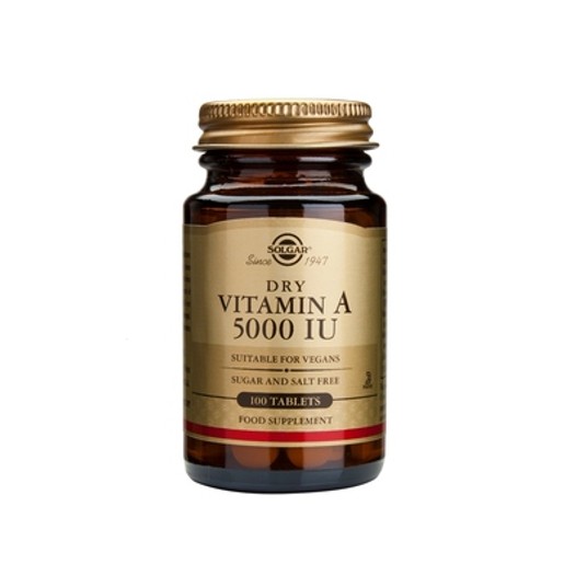 Solgar Vitamin A Dry 5000IU 100 tabs Solgar Vitamin A Dry 5000IU 100 tabs