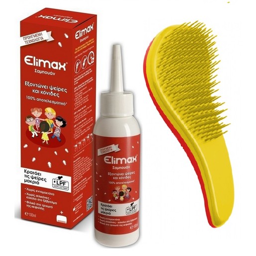 Elimax Σαμπουάν για τις ψείρες 100ml + ΔΩΡΟ Εδικό Χτενάκι Βούρτσα Elimax Σαμπουάν για τις ψείρες 100ml + ΔΩΡΟ Εδικό Χτενάκι Βούρτσα