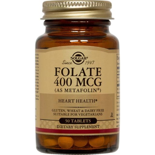 Solgar Folate 400mcg (as Metafolin) Φολικό Οξύ 50 tabs Solgar Folate 400mcg (as Metafolin) Φολικό Οξύ 50 tabs