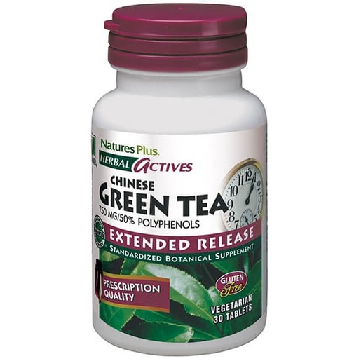 Natures Plus Green Tea 750mg Extended Release Συμπλήρωμα Διατροφής Πράσινο Τσάι 30tabs Natures Plus Green Tea 750mg Extended Release Συμπλήρωμα Διατροφής Πράσινο Τσάι 30tabs