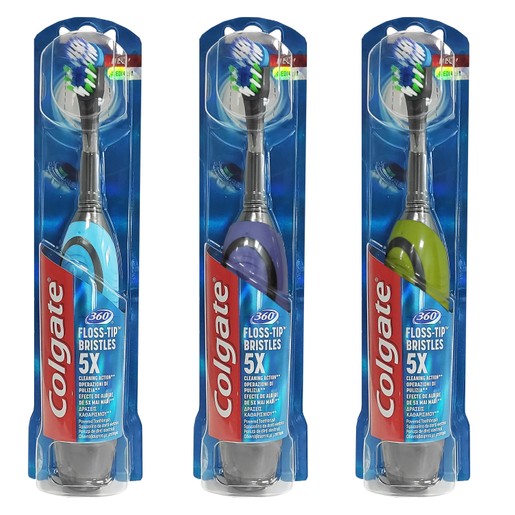 Colgate 360 Floss-Tip Bristles 5x Ηλεκτρική Οδοντόβουρτσα Medium 1 Τεμάχιο Colgate 360 Floss-Tip Bristles 5x Ηλεκτρική Οδοντόβουρτσα Medium 1 Τεμάχιο