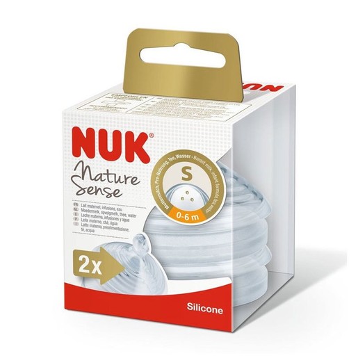 Nuk Nature Sense Θηλή Σιλικόνης Μεγέθους 1 (0-6 Μηνών) Small Οπή για Γάλα, Τσάι ή Νερό 2τμχ Nuk Nature Sense Θηλή Σιλικόνης Μεγέθους 1 (0-6 Μηνών) Small Οπή για Γάλα, Τσάι ή Νερό 2τμχ