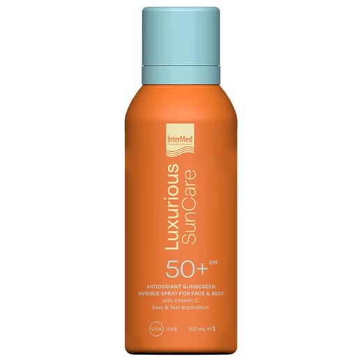 Luxurious Suncare Antioxidant Sunscreen Invisible Spray for Face & Body Spf50+, 100ml