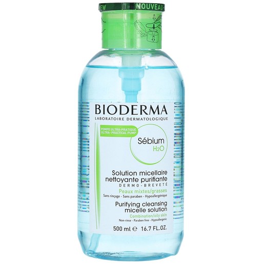 Bioderma Sebium H20 Διάλυμα Καθαρισμού & Ντεμακιγιάζ για Μικτό - Λιπαρό Δέρμα με Αντίστροφη Αντλία 500ml Bioderma Sebium H20 Διάλυμα Καθαρισμού & Ντεμακιγιάζ για Μικτό - Λιπαρό Δέρμα με Αντίστροφη Αντλία 500ml