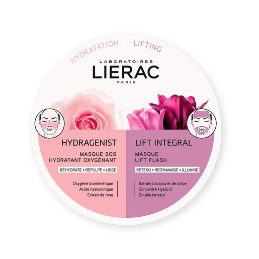 Lierac Duo Masks Hydragenist Masque SOS Hydratant Oxygenant & Lift Integral Masque Lift Flash 2x6ml Lierac Duo Masks Hydragenist Masque SOS Hydratant Oxygenant & Lift Integral Masque Lift Flash 2x6ml