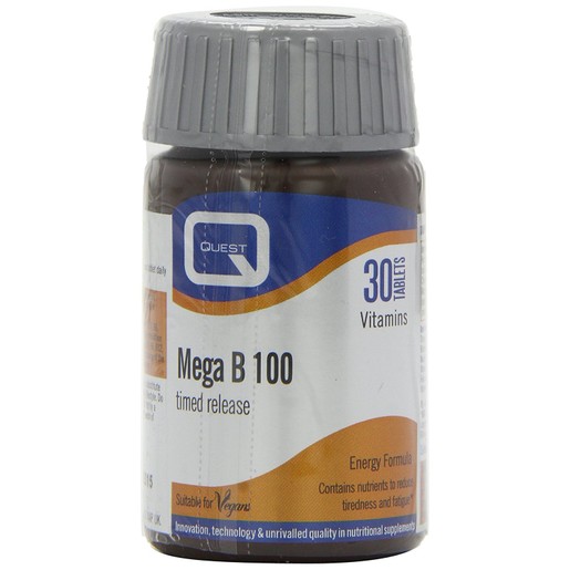 Quest Mega B 100 Timed Release Συμπλήρωμα Διατροφής Βραδείας Αποδέσμευσης για την Υγεία του Νευρικού Συστήματος 30tabs Quest Mega B 100 Timed Release Συμπλήρωμα Διατροφής Βραδείας Αποδέσμευσης για την Υγεία του Νευρικού Συστήματος 30tabs