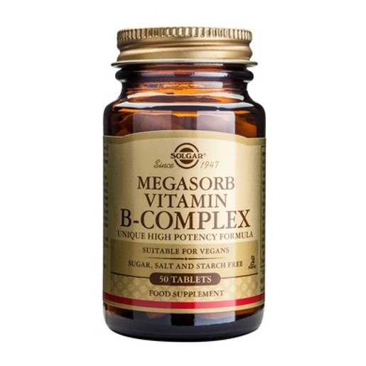 Solgar Megasorb B Complex ‘50’ 50 tabs Solgar Megasorb B Complex ‘50’ 50 tabs