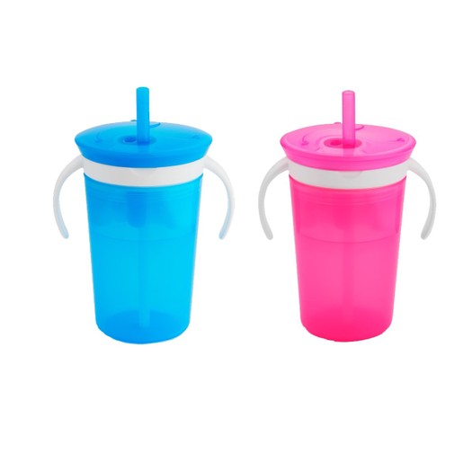 Munchkin Sippy Snack Cup Pink Ποτήρι 225ml & Πιατάκι 110ml Munchkin Sippy Snack Cup Pink Ποτήρι 225ml & Πιατάκι 110ml