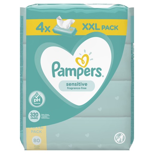 Pampers Πακέτο Προσφοράς Sensitive Wipes Μωρομάντηλα Ιδανικά για την Ευαίσθητη Επιδερμίδα 4x80 Wipes Pampers Πακέτο Προσφοράς Sensitive Wipes Μωρομάντηλα Ιδανικά για την Ευαίσθητη Επιδερμίδα 4x80 Wipes
