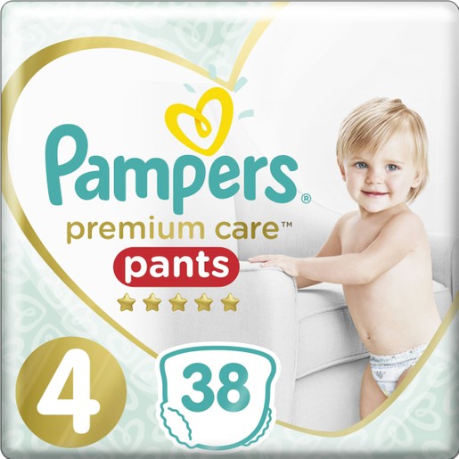 Pampers Premium Care Pants Jumbo Pack No4 (9-15kg) 38 πάνες Pampers Premium Care Pants Jumbo Pack No4 (9-15kg) 38 πάνες