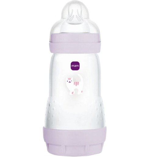 Mam Easy Start Anti-Colic Plastic Bootle 2m+, 260ml, Κωδ 351SGc - Λιλά