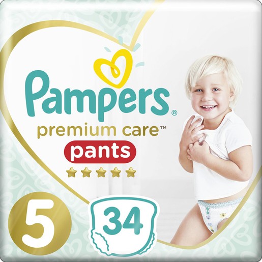 Pampers Premium Care Pants Jumbo Pack No5 (12-17kg) 34 πάνες Pampers Premium Care Pants Jumbo Pack No5 (12-17kg) 34 πάνες
